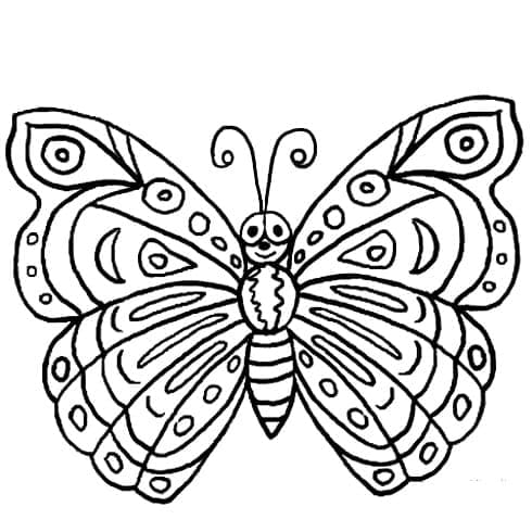 schöner Schmetterling coloring page