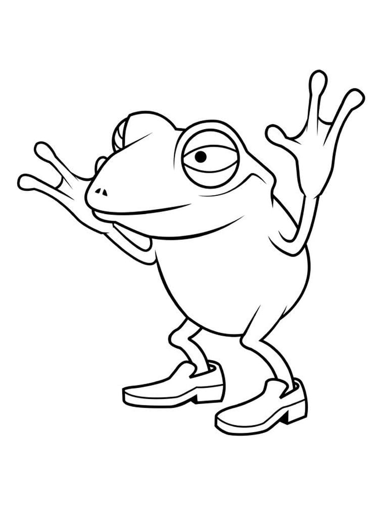 A Karikatur Frosch
