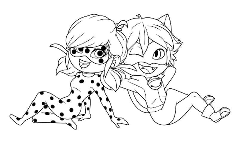 Chibi Ladybug und Cat Noir