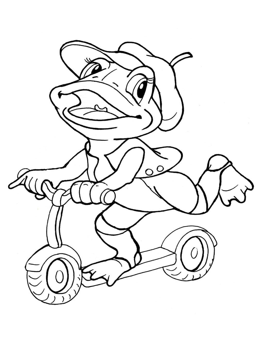 Druckbar Karikatur Frosch