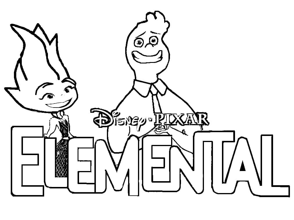 Druckbares Disney Pixar Elemental