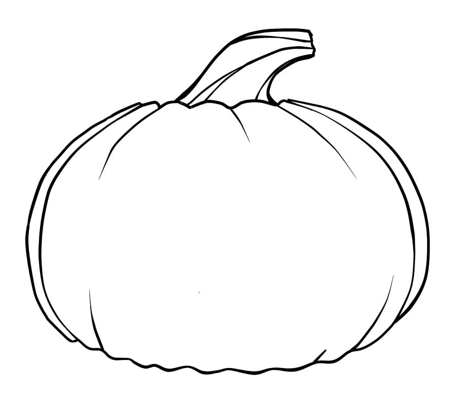 Einfacher Kürbis zum Ausdrucken