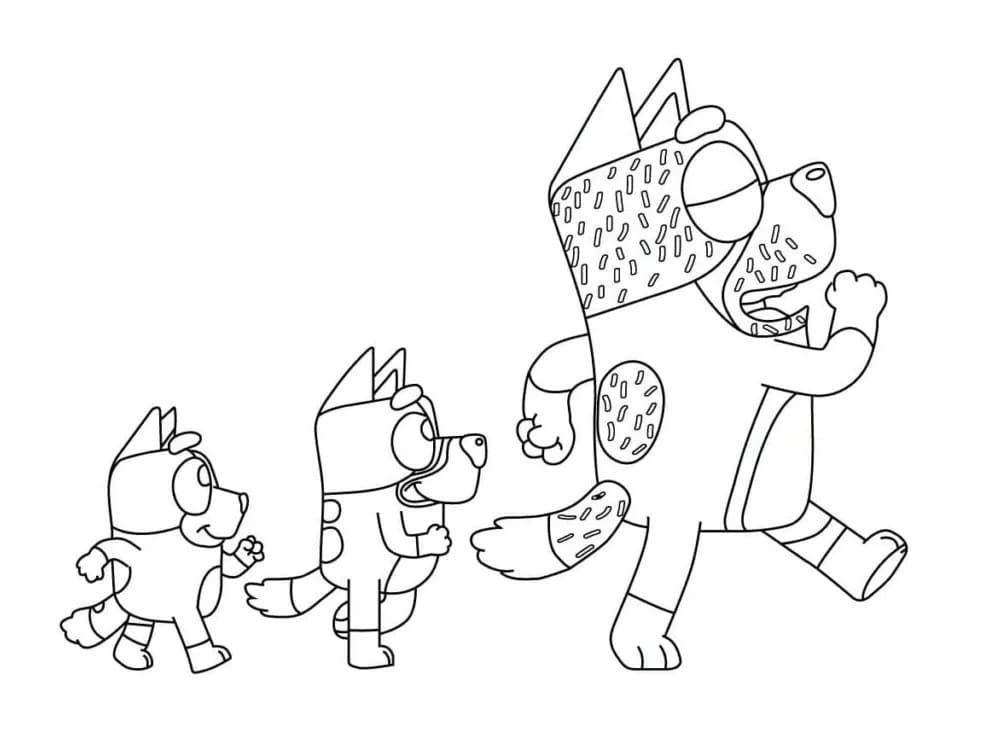 Kostenloser druckbarer Bluey