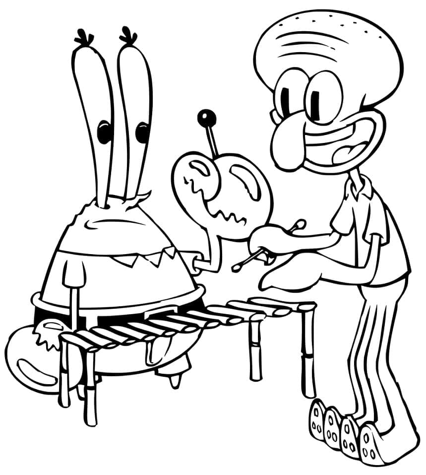 Mr. Krabs und Thaddäus aus Spongebob