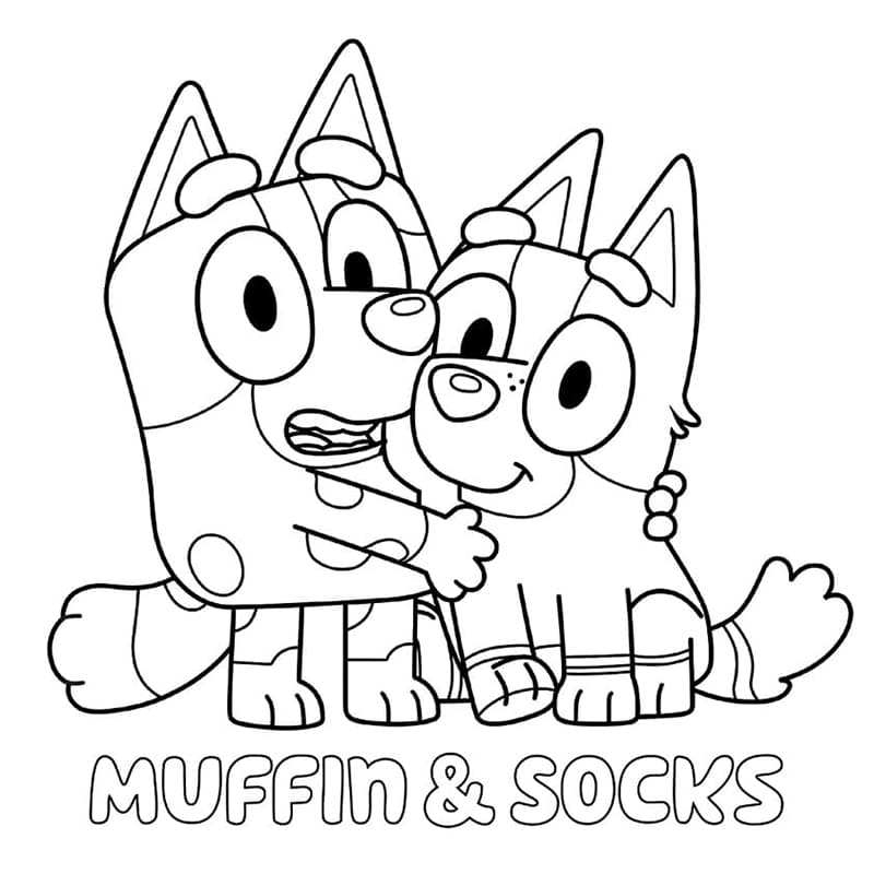 Muffin und Socken von Bluey
