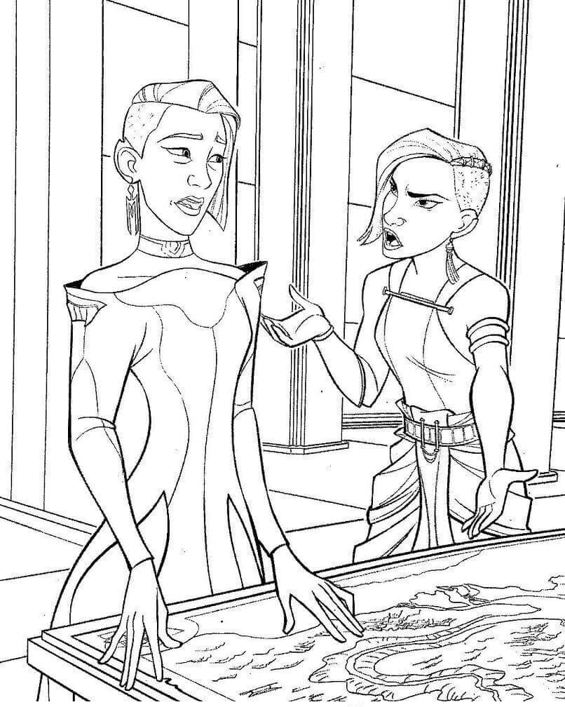 Namaari und Virana aus Raya und der letzte Drache