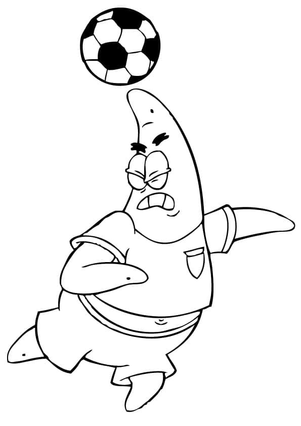 Patrick Star spielt Fußball