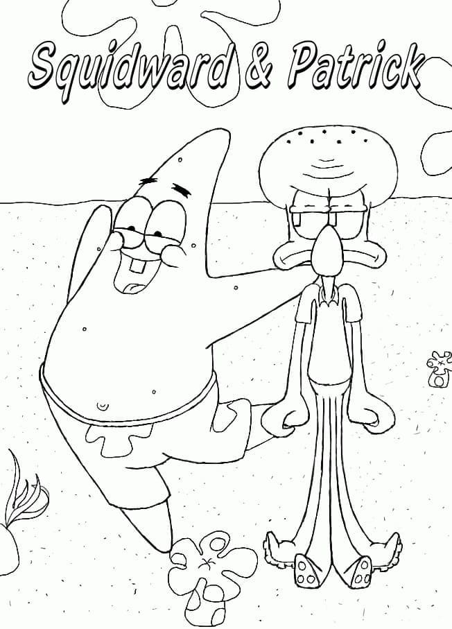 Patrick Star und Thaddäus aus Spongebob