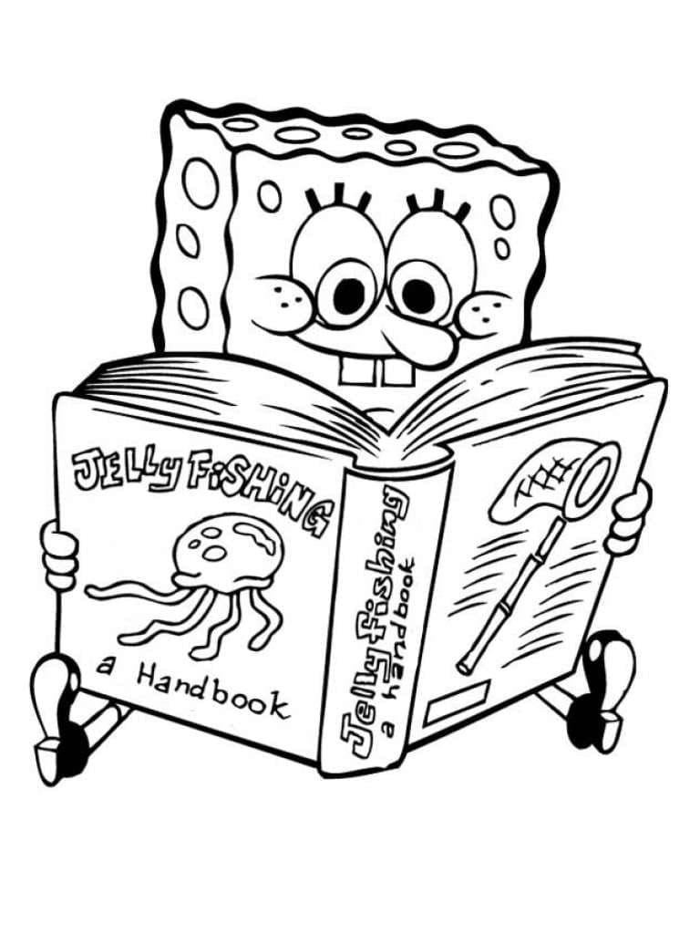 Spongebob liest Buch