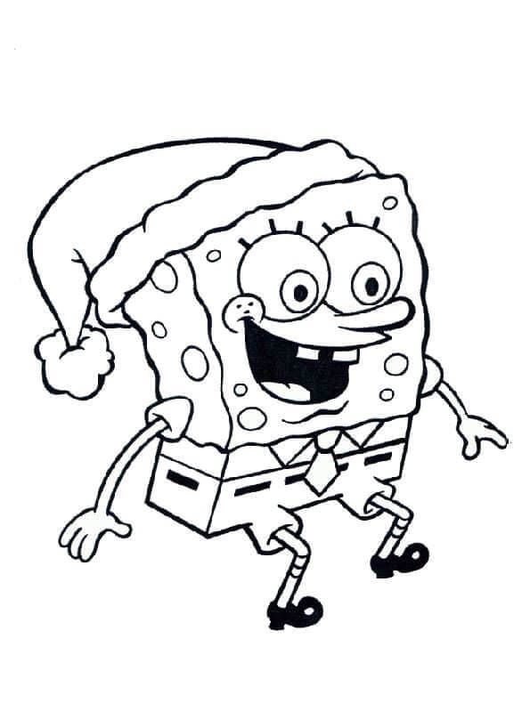 SpongeBob mit Weihnachtsmütze
