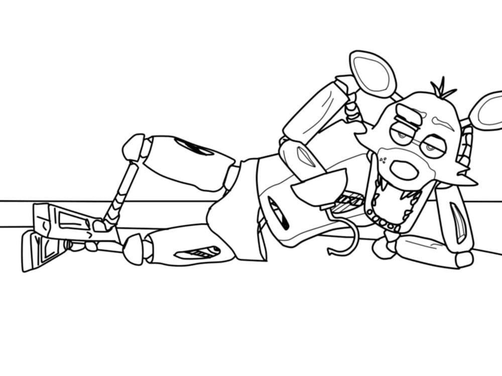 Verwelkter Foxy Fünf Nächte bei Freddy