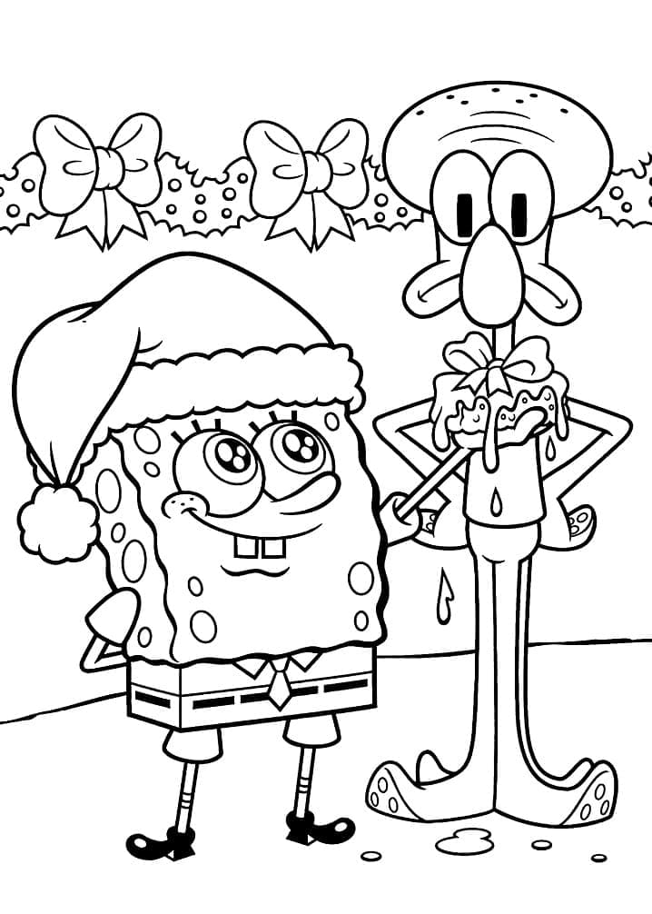 Weihnachts-Thaddäus und SpongeBob