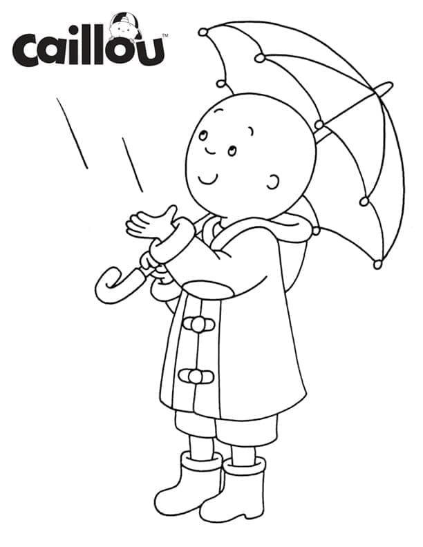 Caillou im Regen