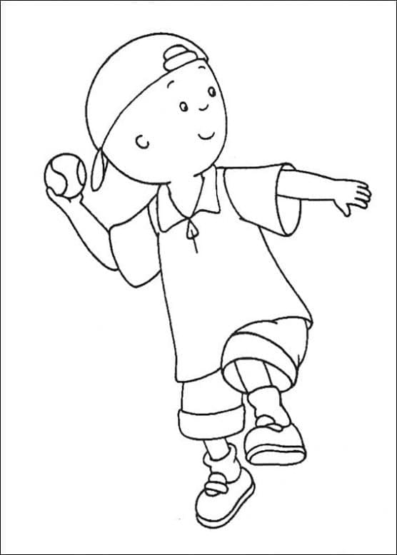 Caillou wirft Ball