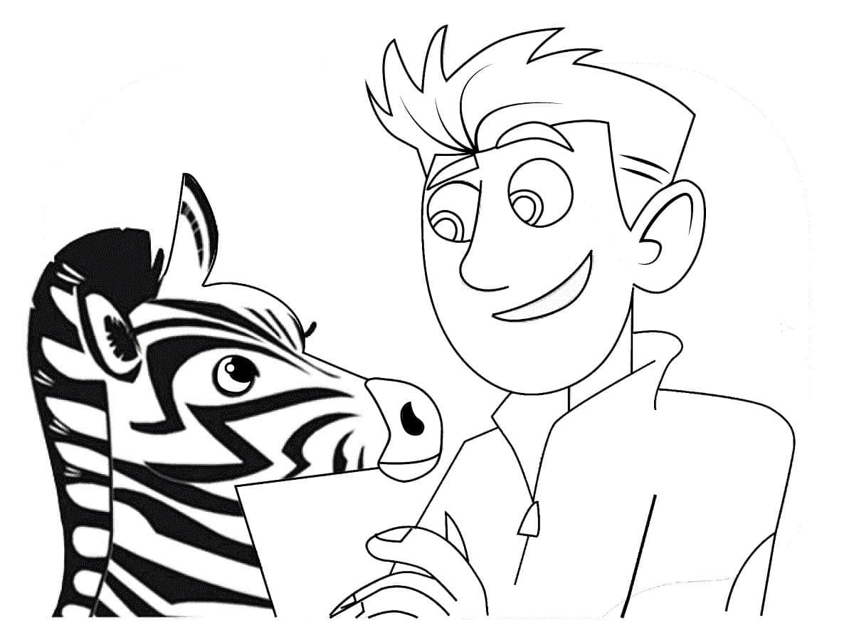 Chris Kratt und Zebra