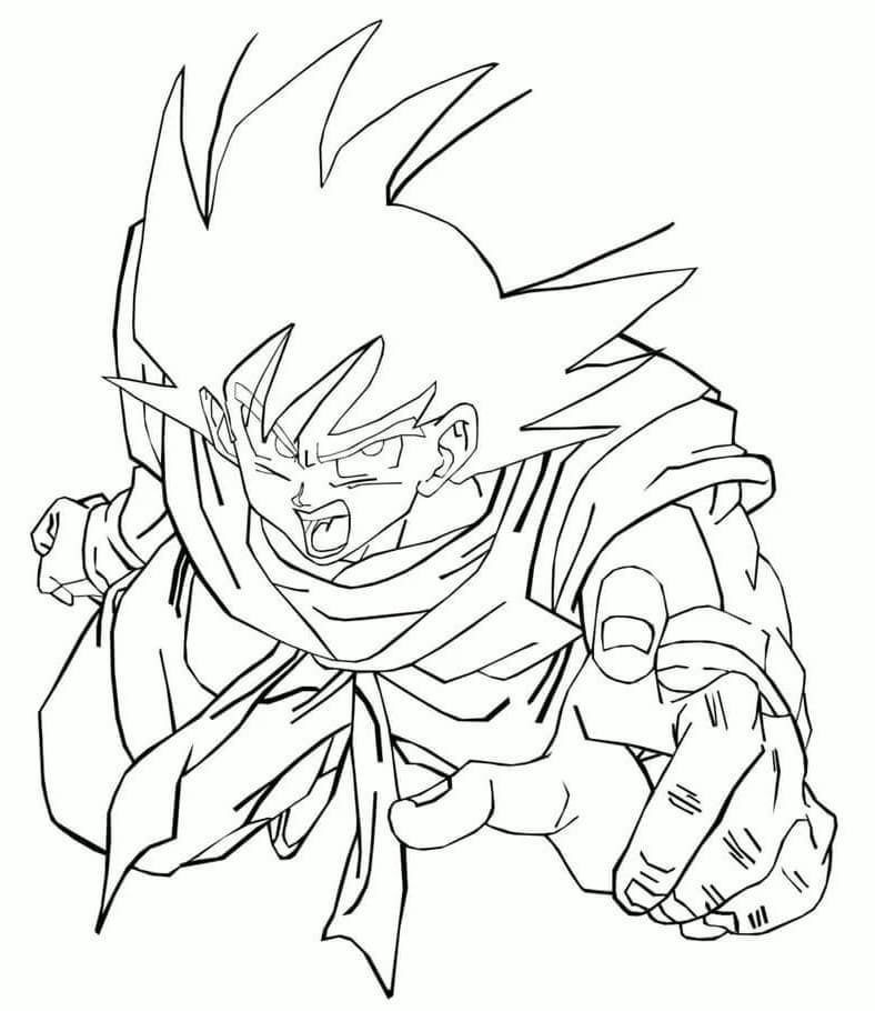 Dragon Ball Z Goku coloring page
