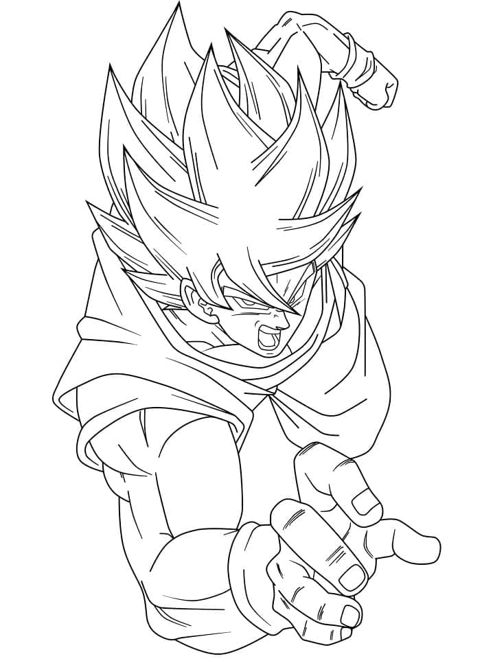 Dragon Ball Z Son Goku coloring page