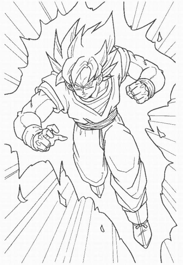 Erstaunlicher Son-Goku coloring page