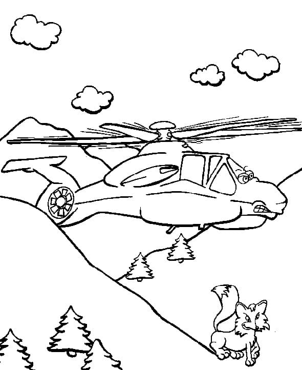 Fliegender Hubschrauber