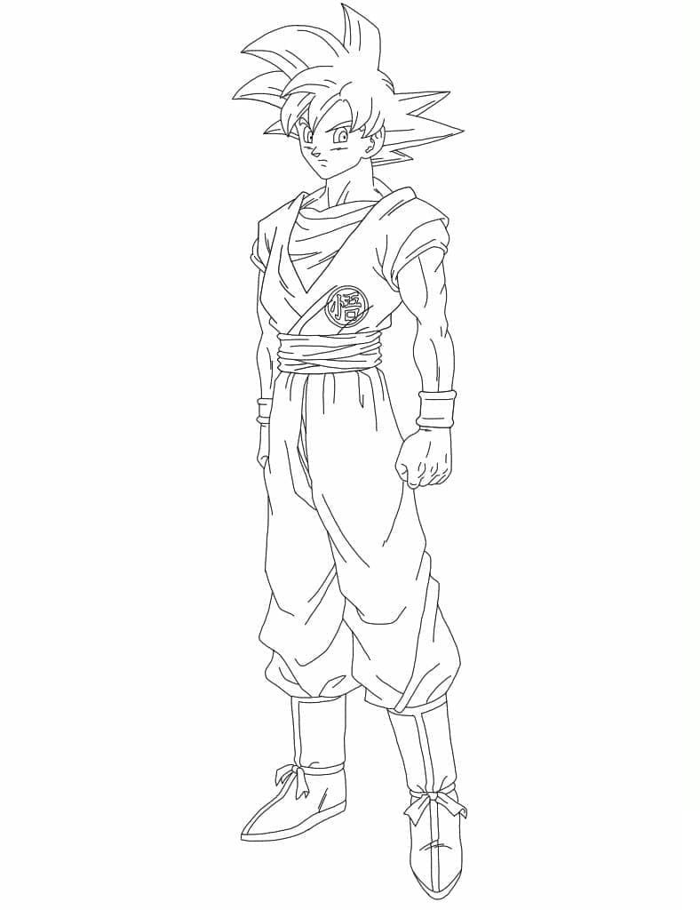 Goku aus Anime coloring page