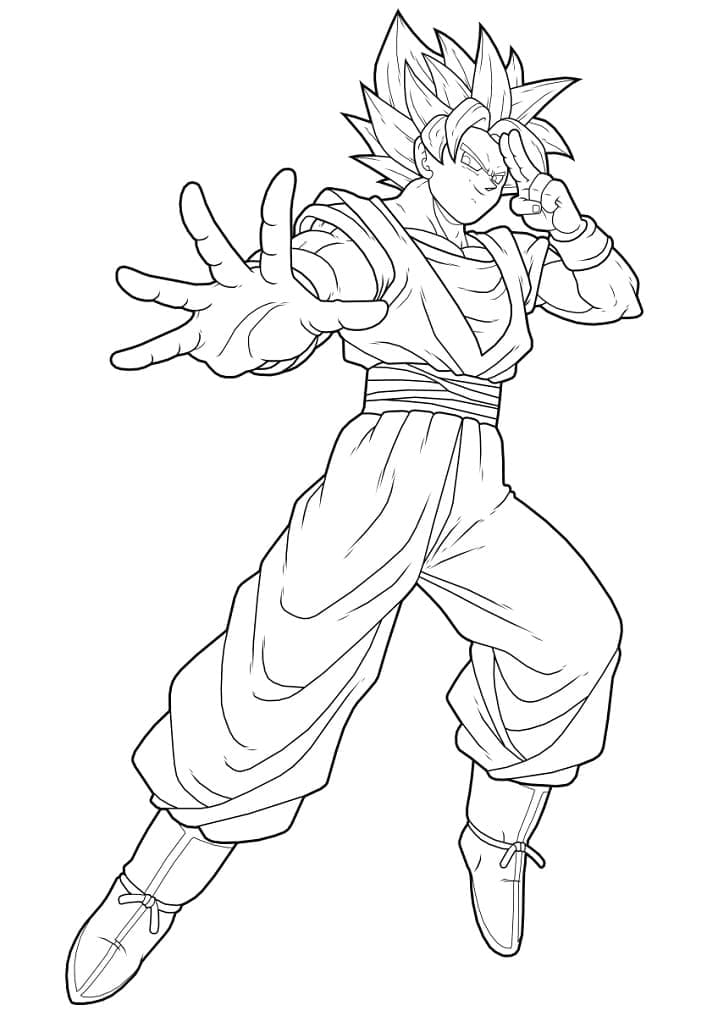 Goku aus Dragon Ball Z coloring page