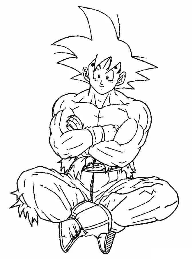 Goku in Dragon Ball Z coloring page