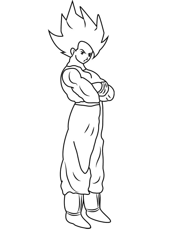 Goku Saiyan coloring page