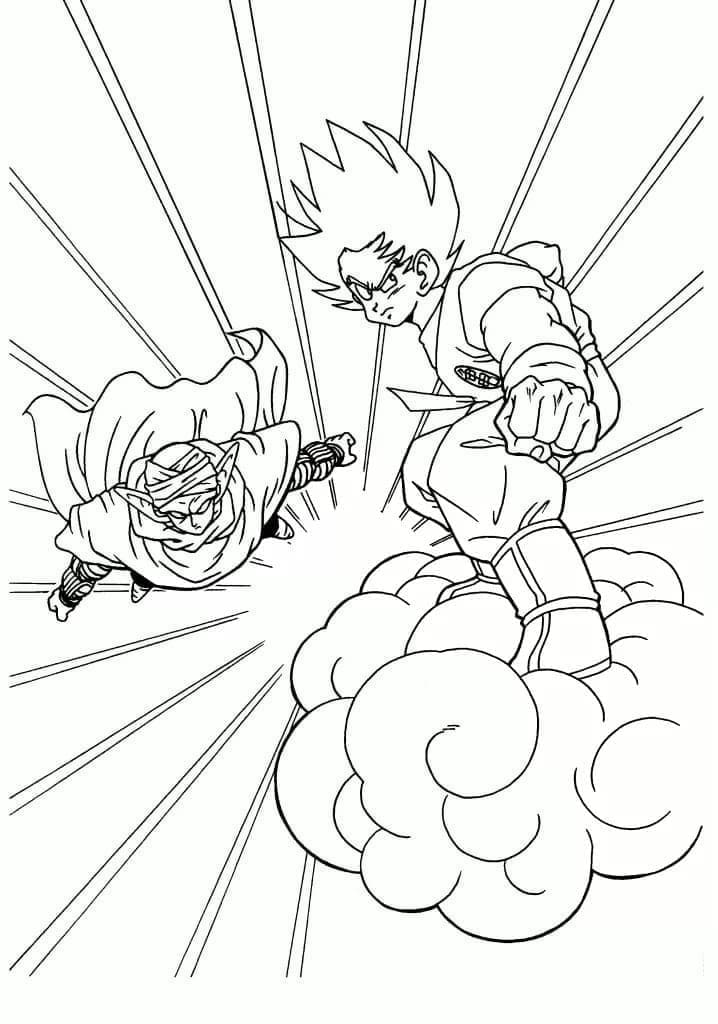 Goku und Piccolo coloring page