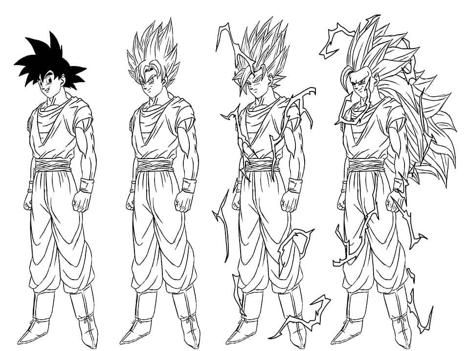 Goku’s Super Saiyan coloring page