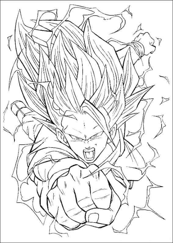 Kostenlos Son Goku coloring page