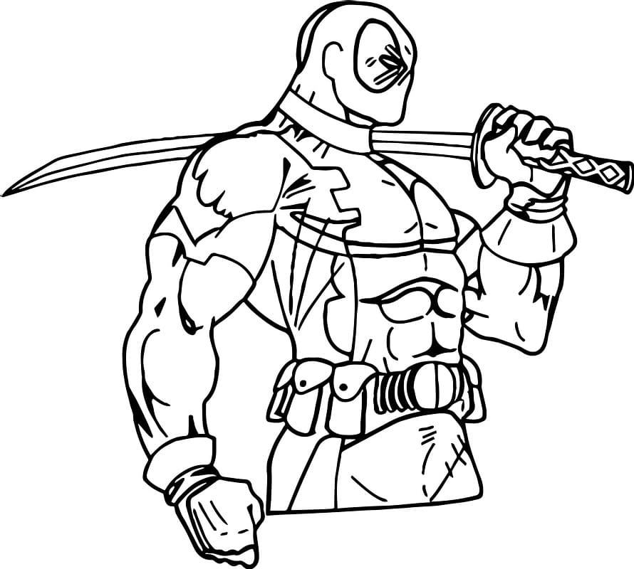 Kostenloser Ausdruck von Deadpool coloring page