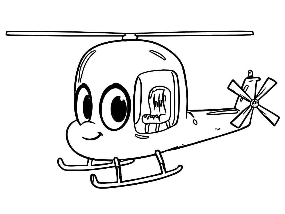 Niedlicher Hubschrauber zum Ausdrucken