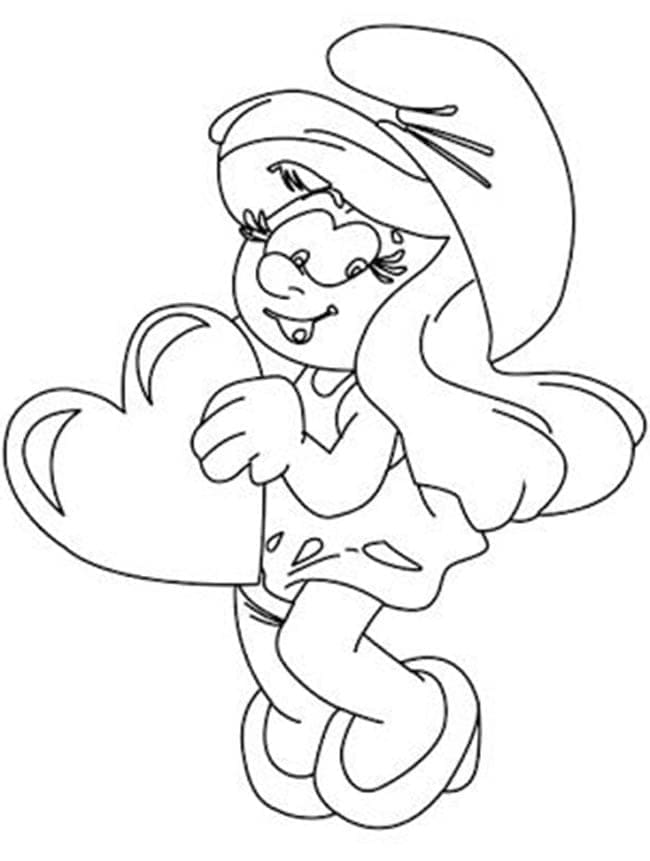 Schlumpfine mit Herz