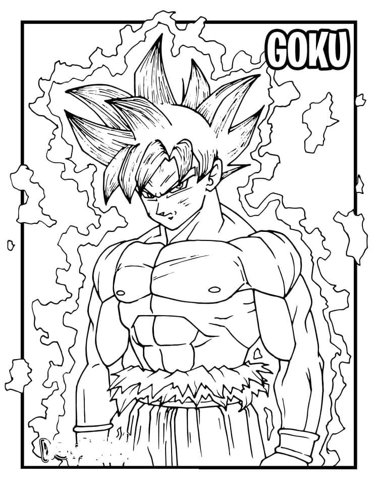 Son Goku aus Anime Dragon Ball Z coloring page