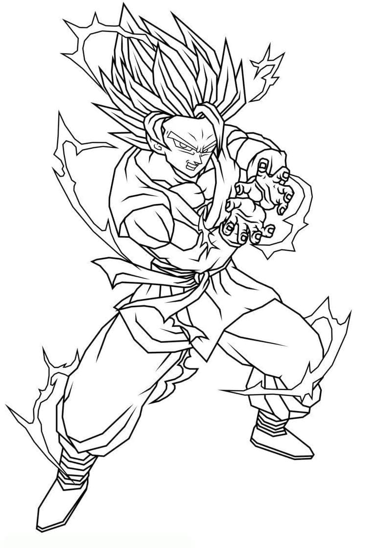Son Goku aus Dragon Ball coloring page