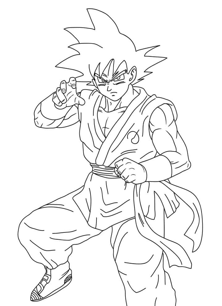 Son Goku aus Dragon Ball Z coloring page