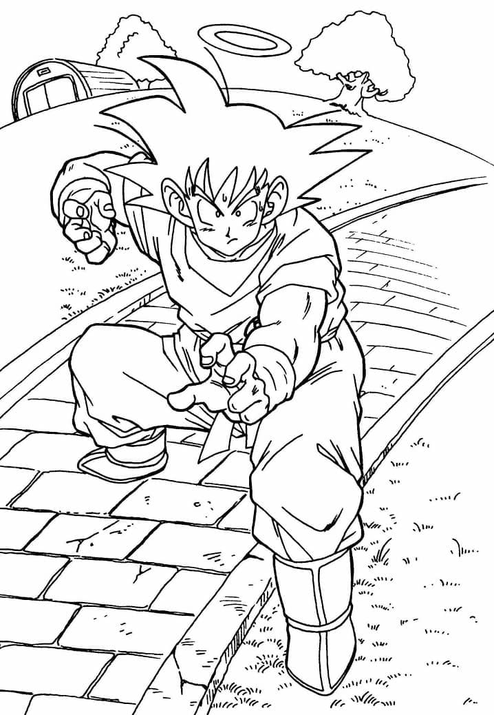 Son Goku Dragon Ball Z coloring page