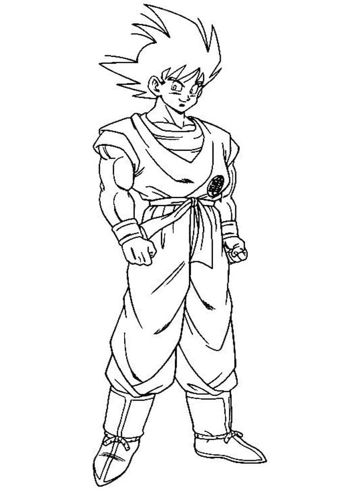 Son Goku zum ausdrucken 2 coloring page
