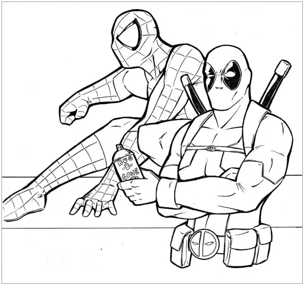 Spiderman und Deadpool Ausmalbilder. Kostenlos herunterladen ...