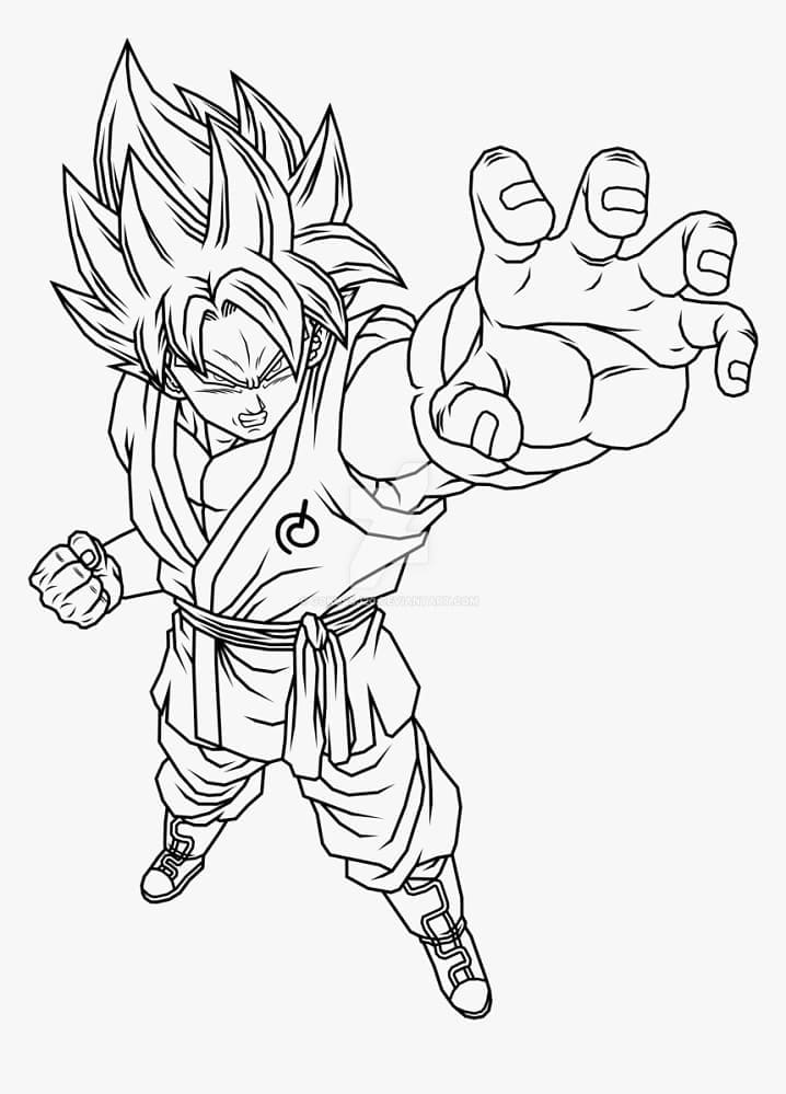 Super Saiyan Goku coloring page