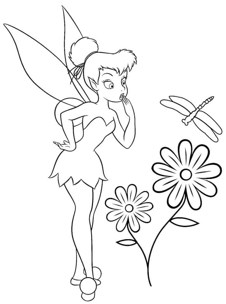 Tinkerbell mit Blumen