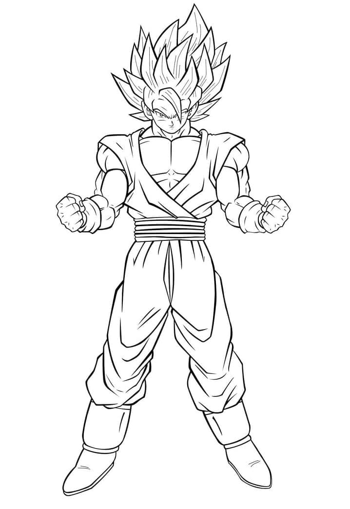 Wütender Goku coloring page