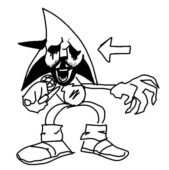 Sonic Exe Image coloring page