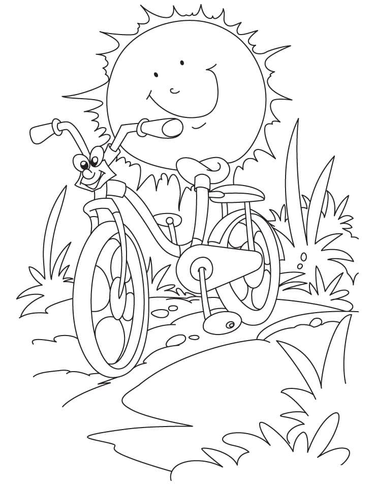 Cartoon Fahrrad Ausmalbilder Kostenlos Herunterladen Ausdrucken Oder 