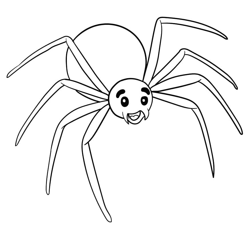 Druckbare Cartoon-Spinne