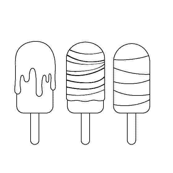 Druckbares Eis am Stiel