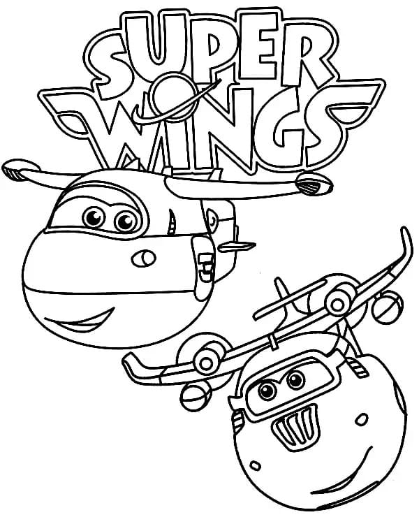 Super Wings ausmalbilder