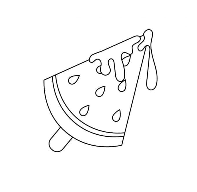 Wassermelonen Eis am Stiel