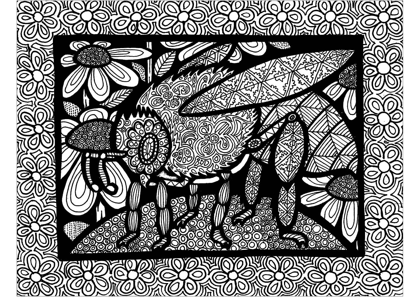 Bienen Zentangle
