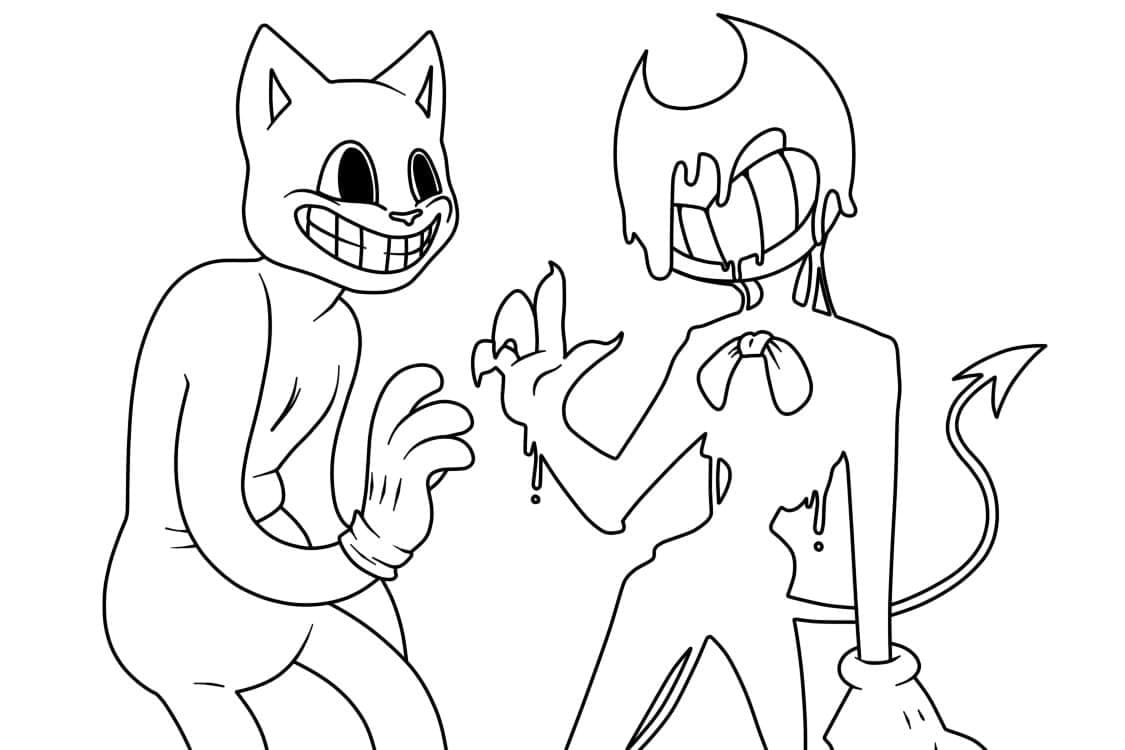 Cartoon Katze und biegsam